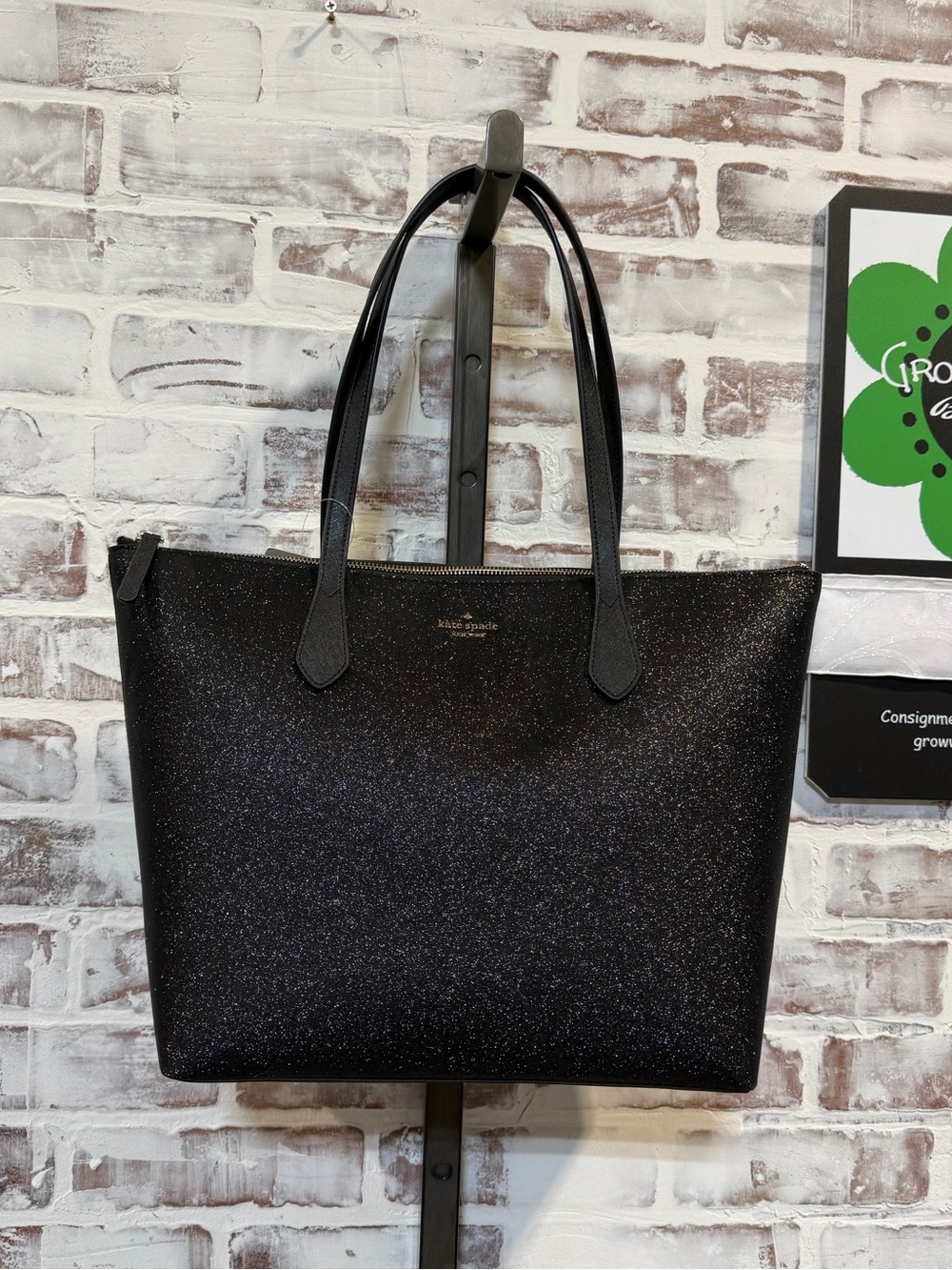 kate spade Black Glitter Tote